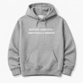 Feature Complete Emotionally Broken Hoodie in heather grey