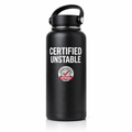 Certified Unstable stainless steel water bottle in matte black