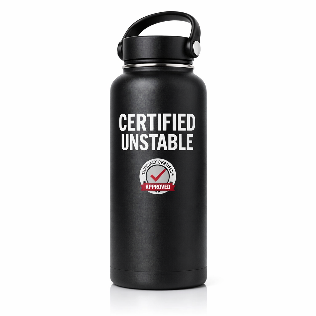 Certified Unstable stainless steel water bottle in matte black