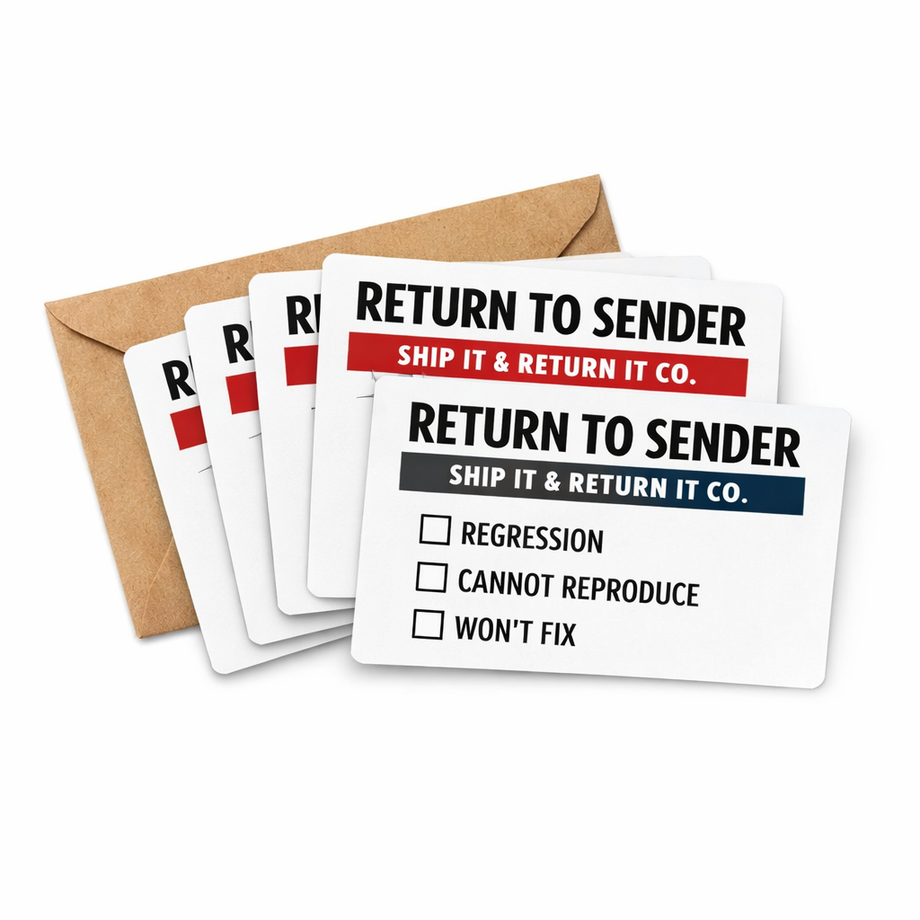 Ship It and Return It return label pack with kraft envelope
