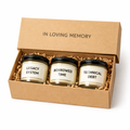 Tech Debt Memorial Candle Set of three in kraft gift box