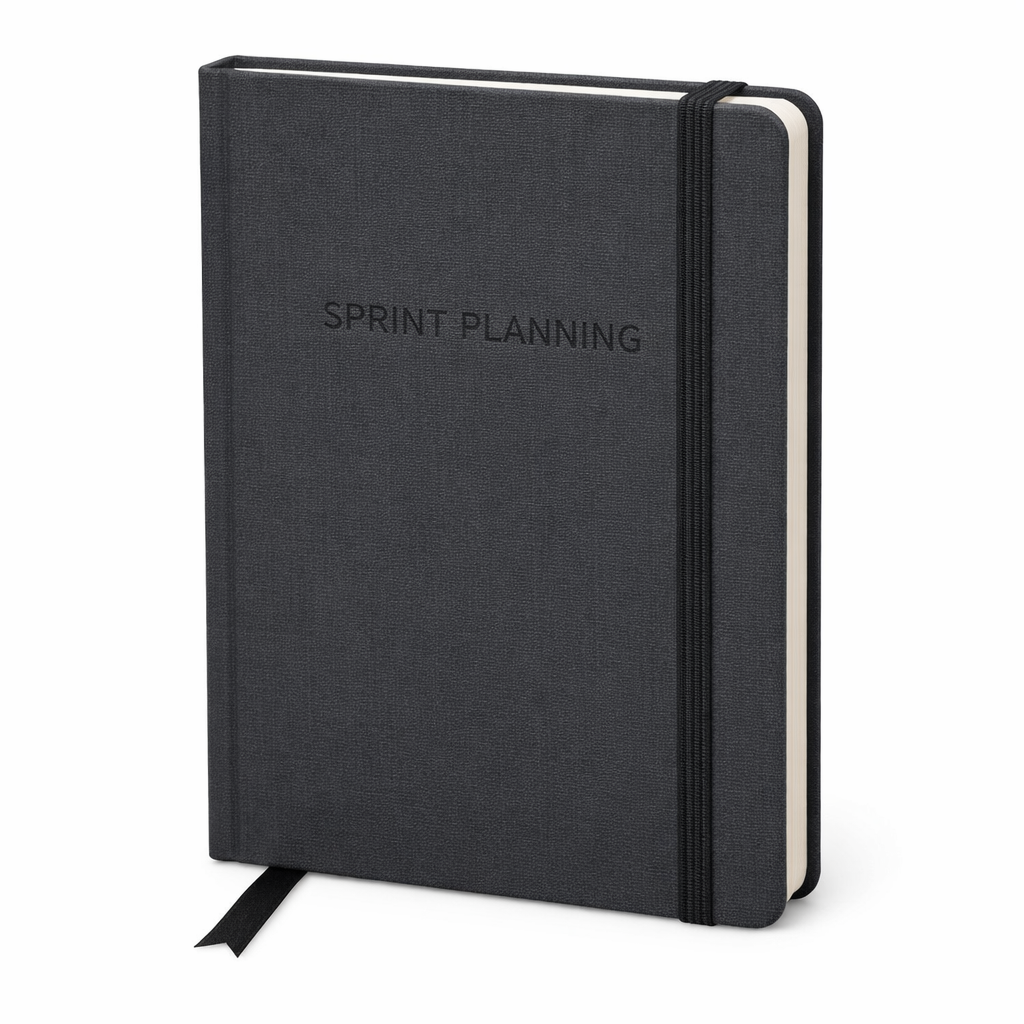 Sprint Planning Trauma Journal hardcover in charcoal